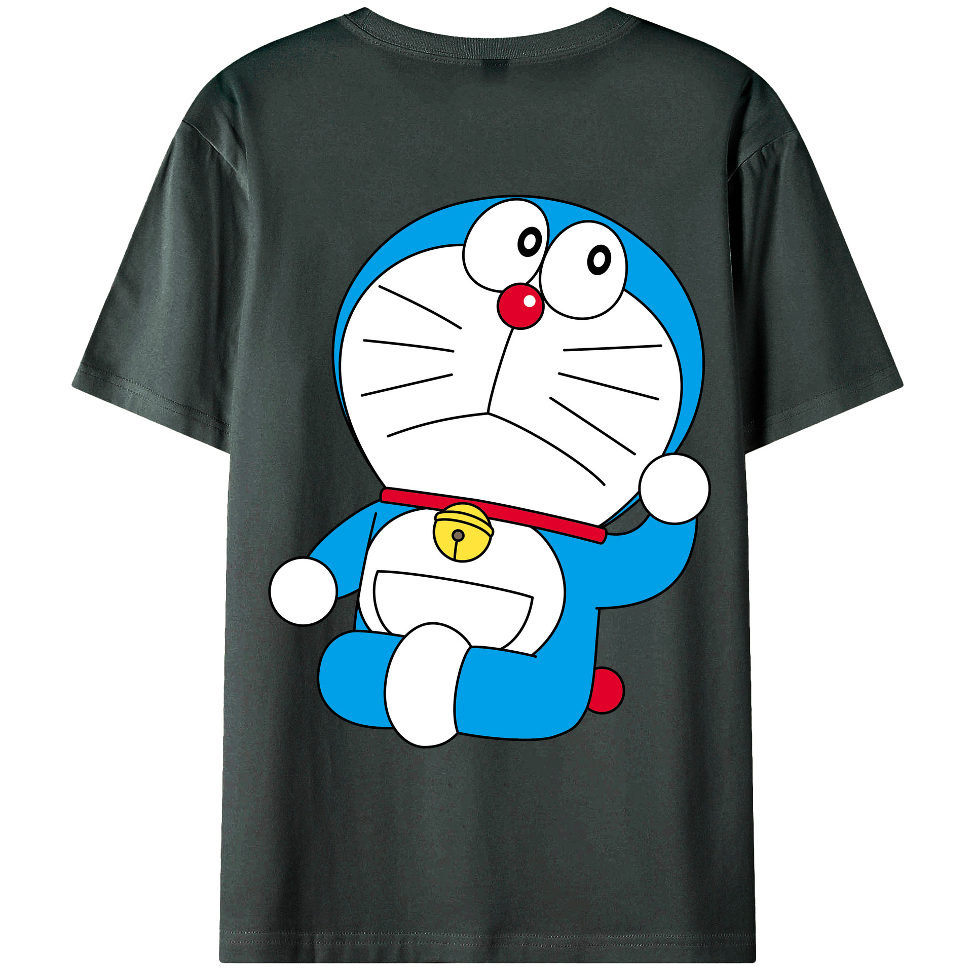 （画像用） ドラえもん Doraemon 綿100％ メンズ半袖Tシャツ（バックプリント） 通気性